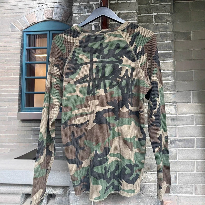 ST*SSY LONG SLEEVE CAMO