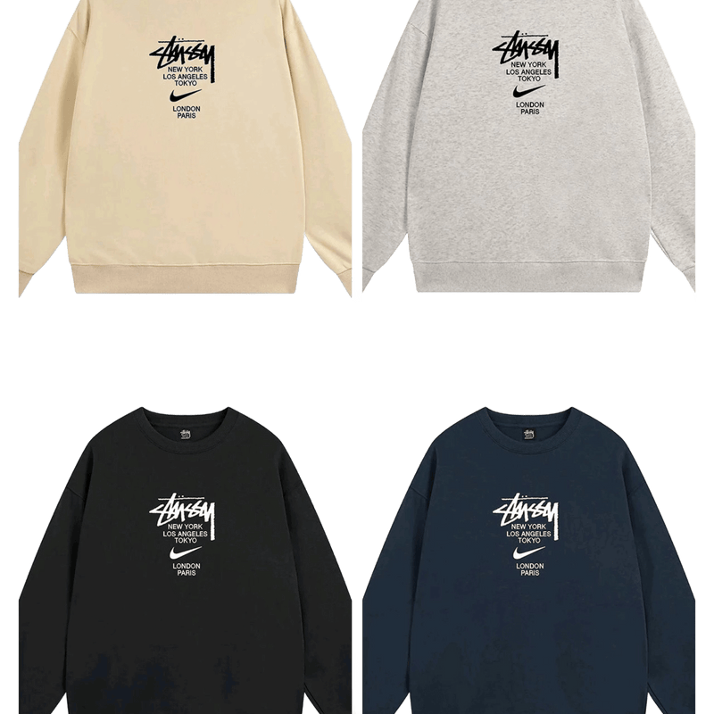 N*KE X STUS*Y CREWNECK